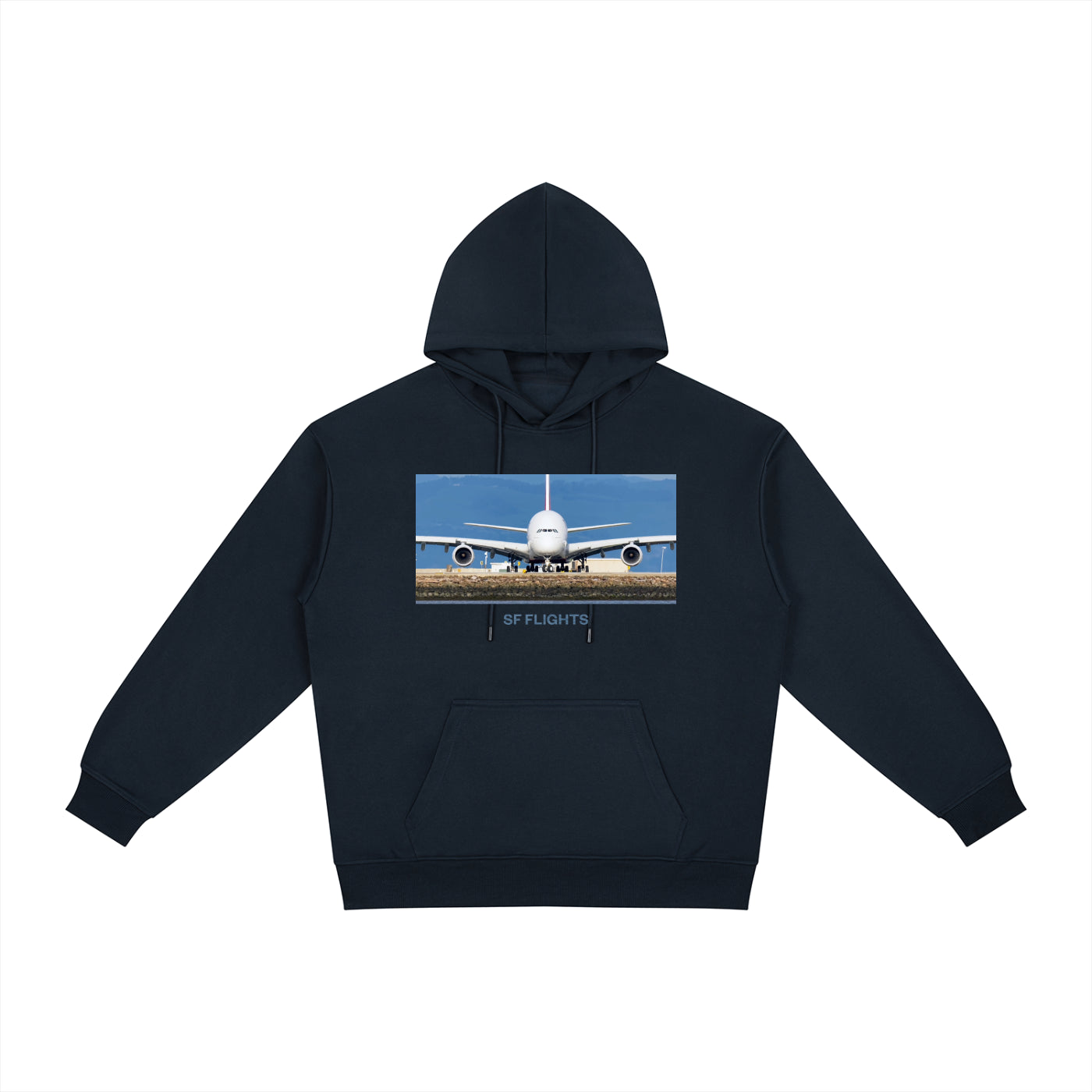SF Flights Relaxed Fit Hoodie — A380 Ready for Takeoff