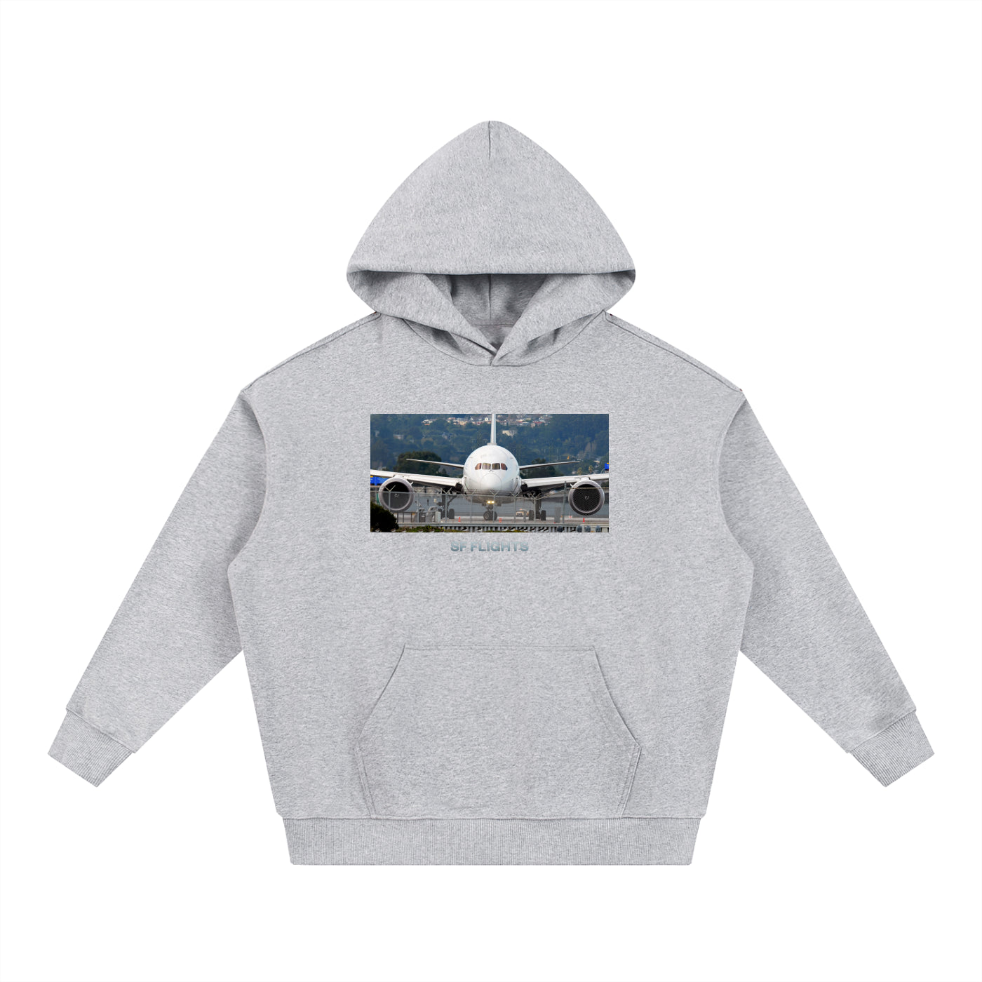 Essential Heavyweight Hoodie — B787 Close-Up at San Francisco Airport
