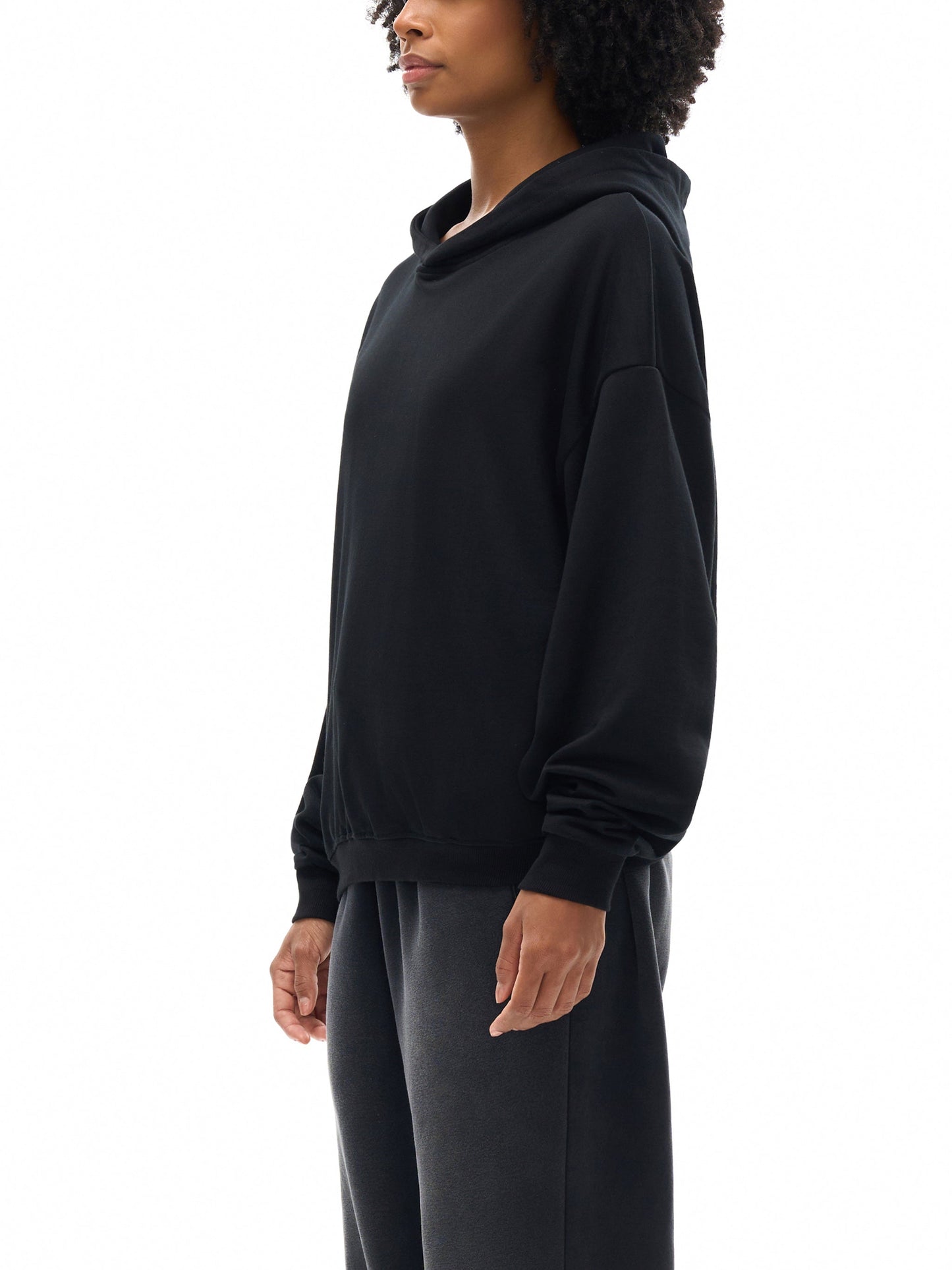 Unisex Cotton Cropped Hoodie — A330 Golden Hour Departure
