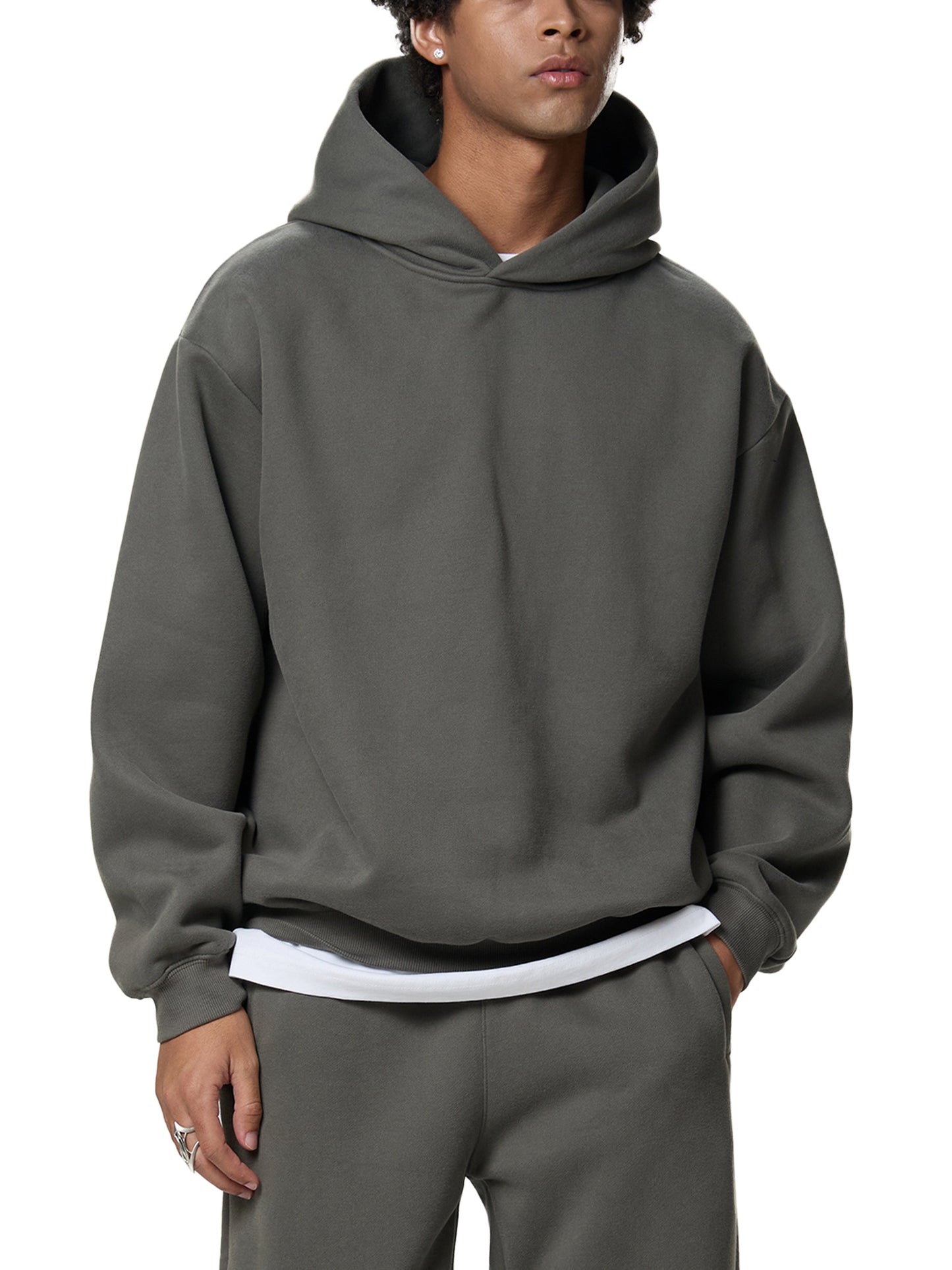 Fleeced Boxy Hoodie — SF Flights Logo Edition