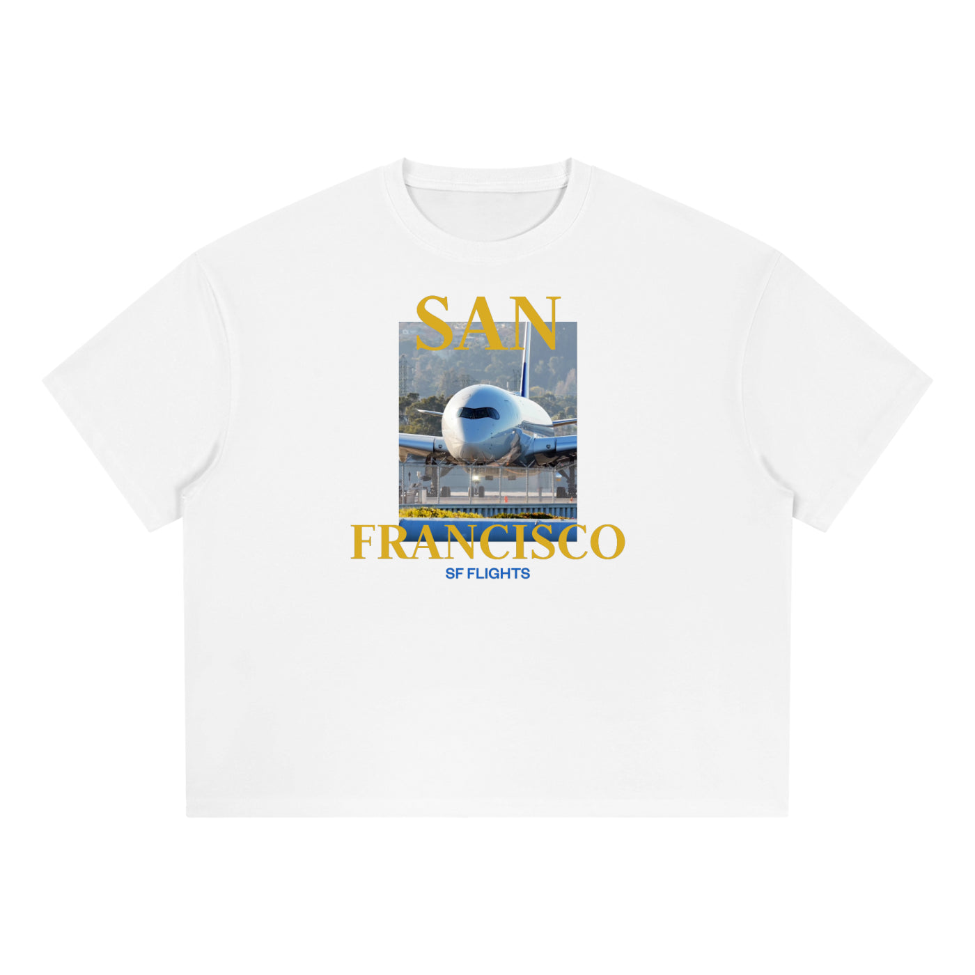 Unisex Boxy Coolmax T-Shirt — Taxiing for Departure at SFO