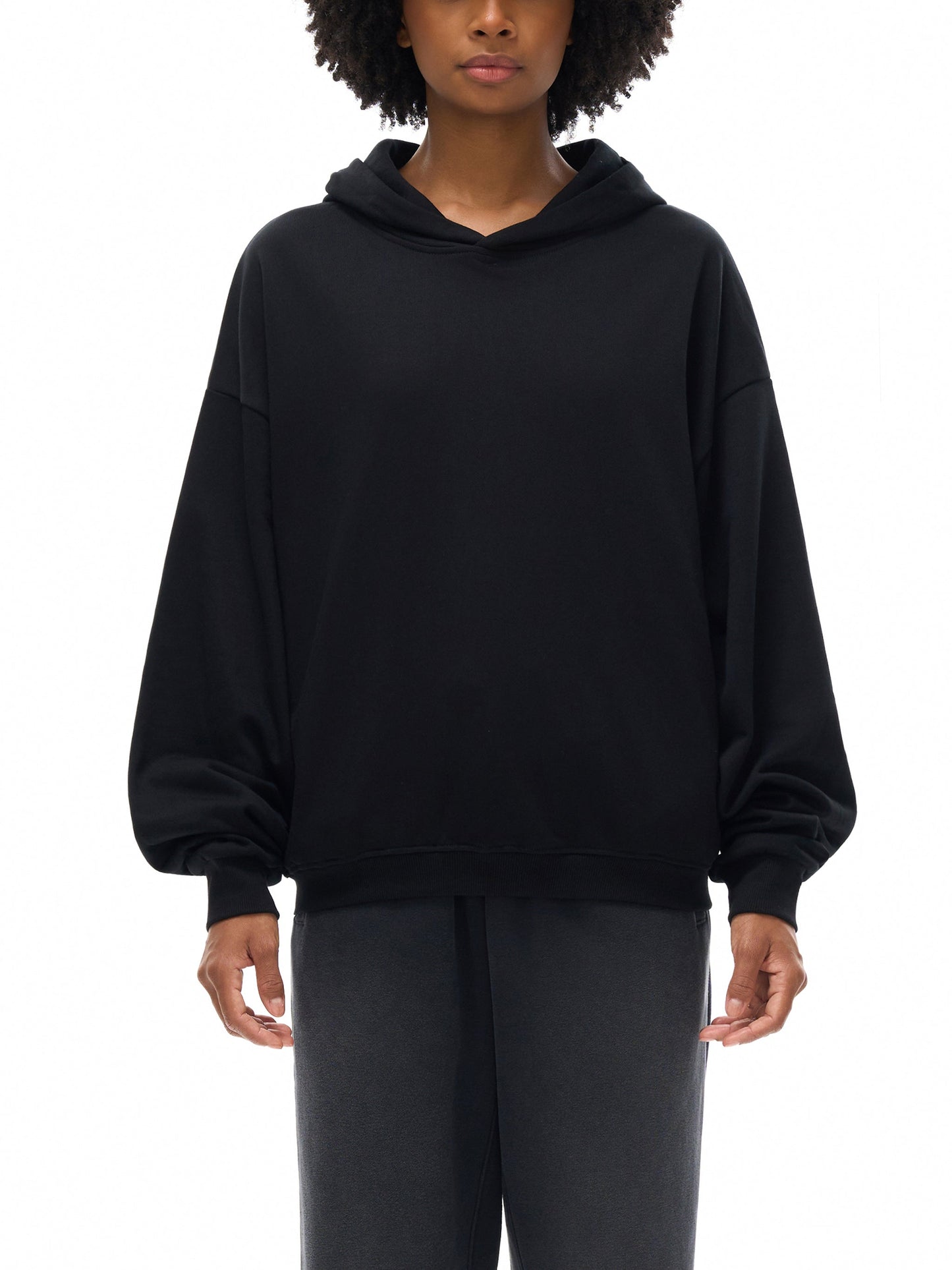 Unisex Cotton Cropped Hoodie — A330 Golden Hour Departure