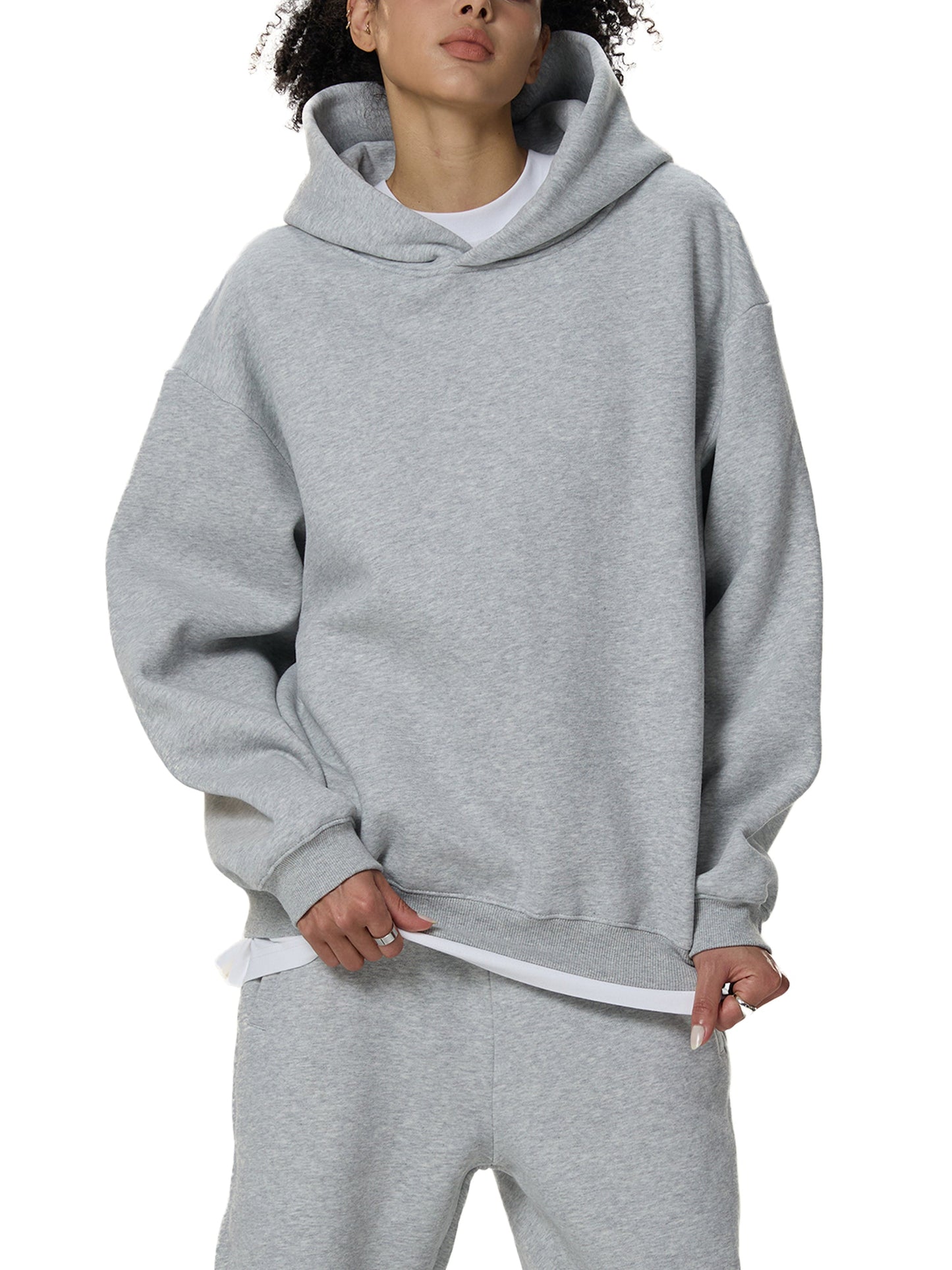 Fleeced Boxy Hoodie — SF Flights Logo Edition