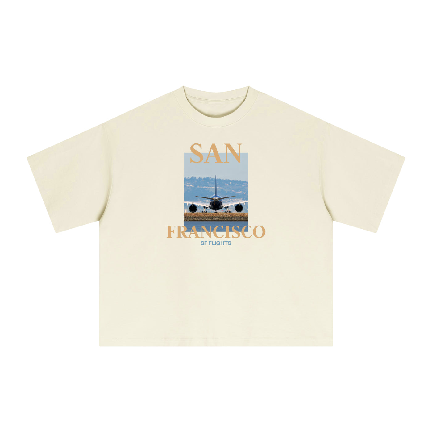 Essential Sorona Boxy T-Shirt — Widebody A350 at SFO