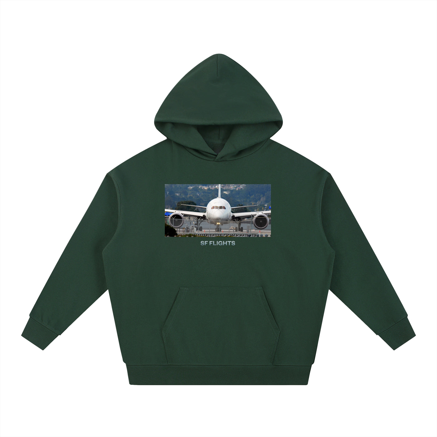 Essential Heavyweight Hoodie — B787 Close-Up at San Francisco Airport