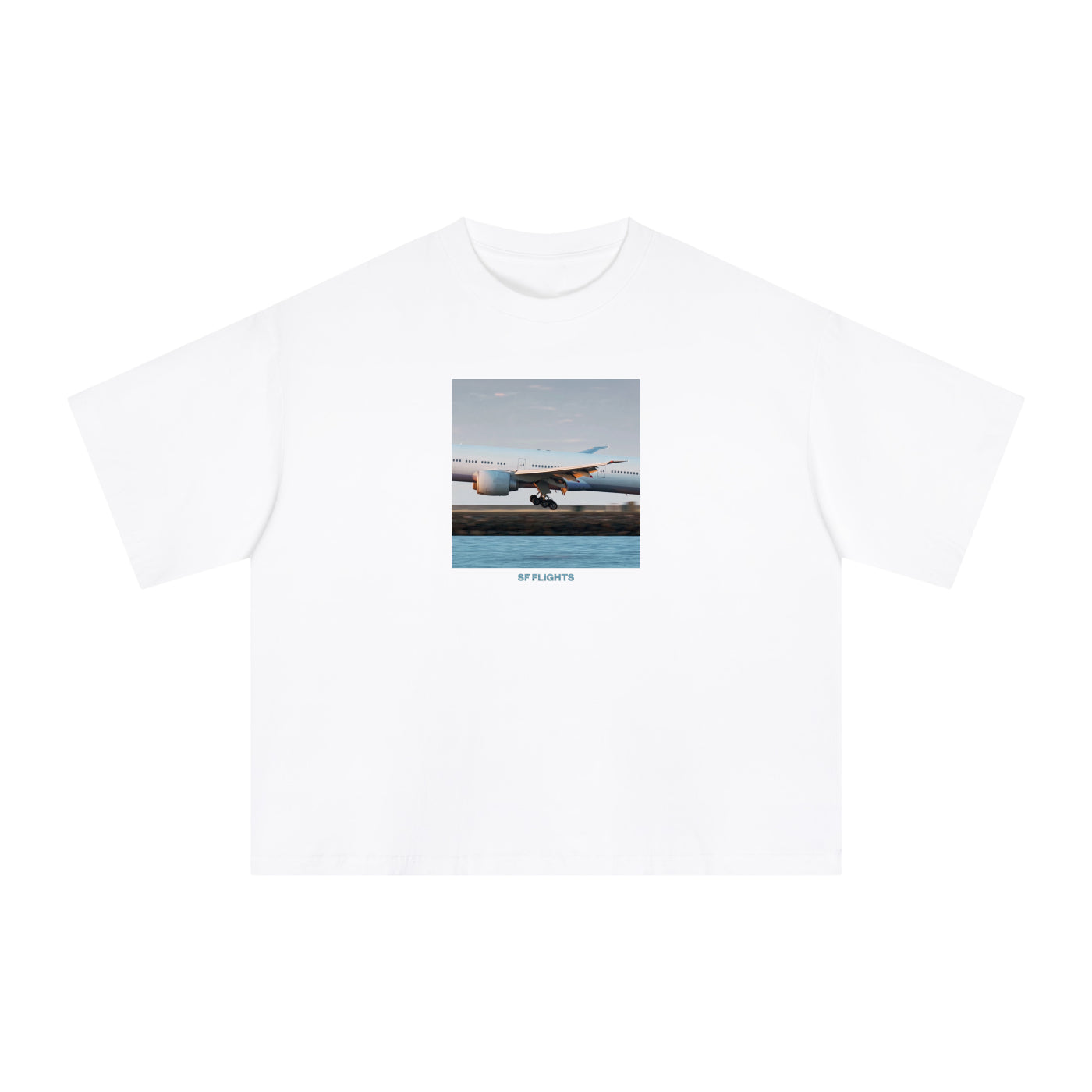 Essential Sorona Boxy T-Shirt — SFO Heavy 777 Approach