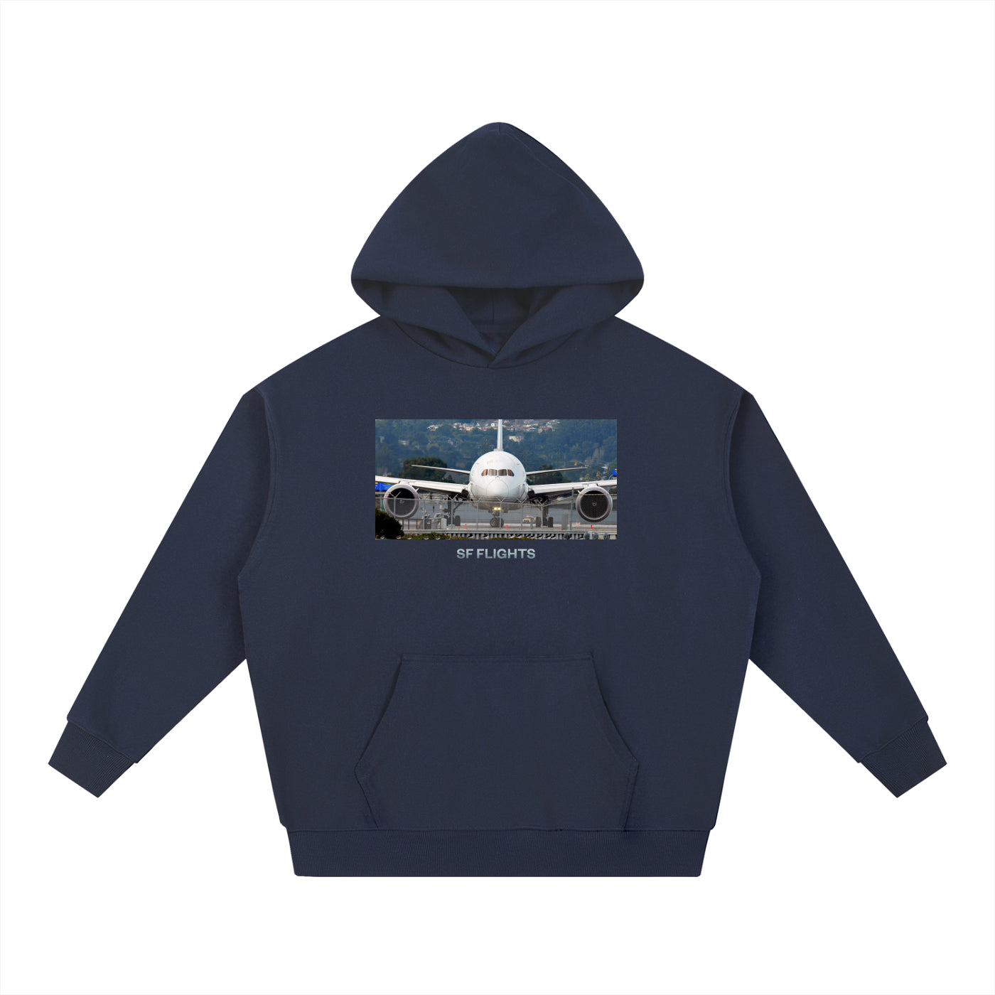 Essential Heavyweight Hoodie — B787 Close-Up at San Francisco Airport