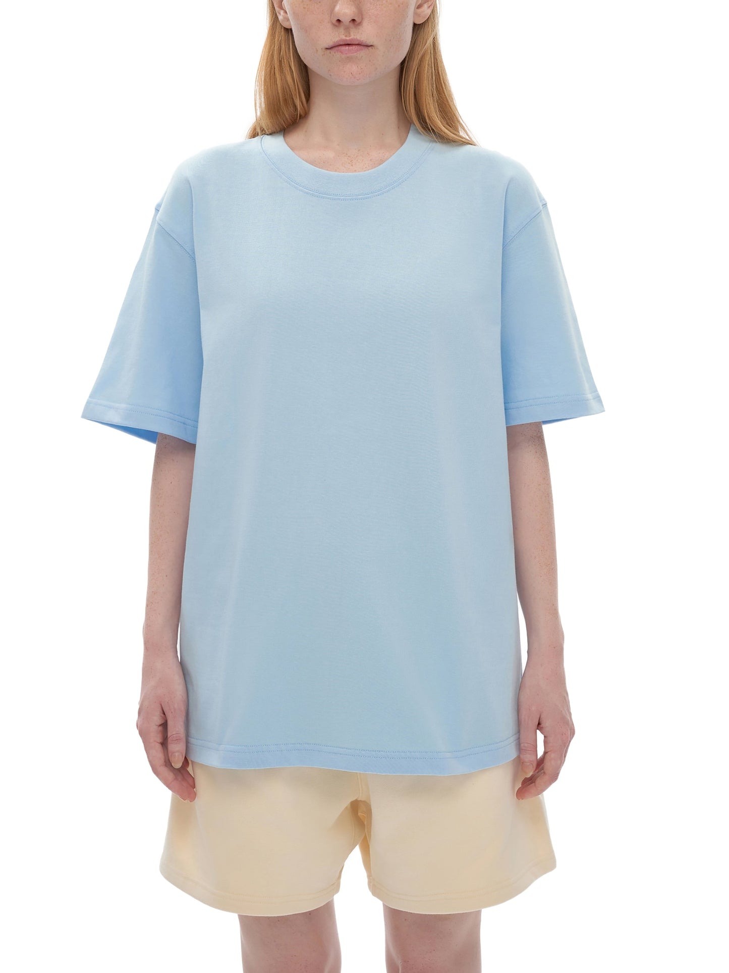 Heavyweight Drop Shoulder Cotton T-Shirt — A350 Taxiing at SFO