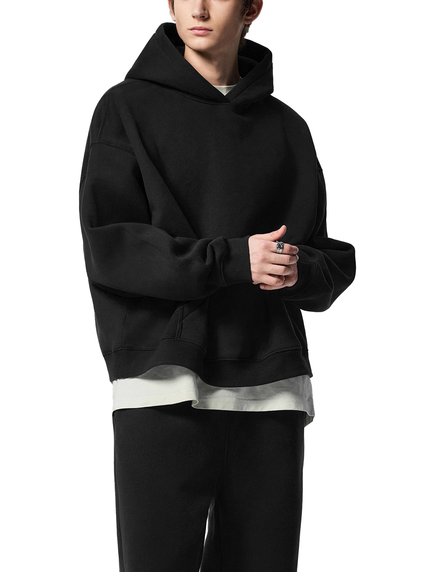 SF Flights A350 SFO Airport Oversized Boxy Fleece Hoodie