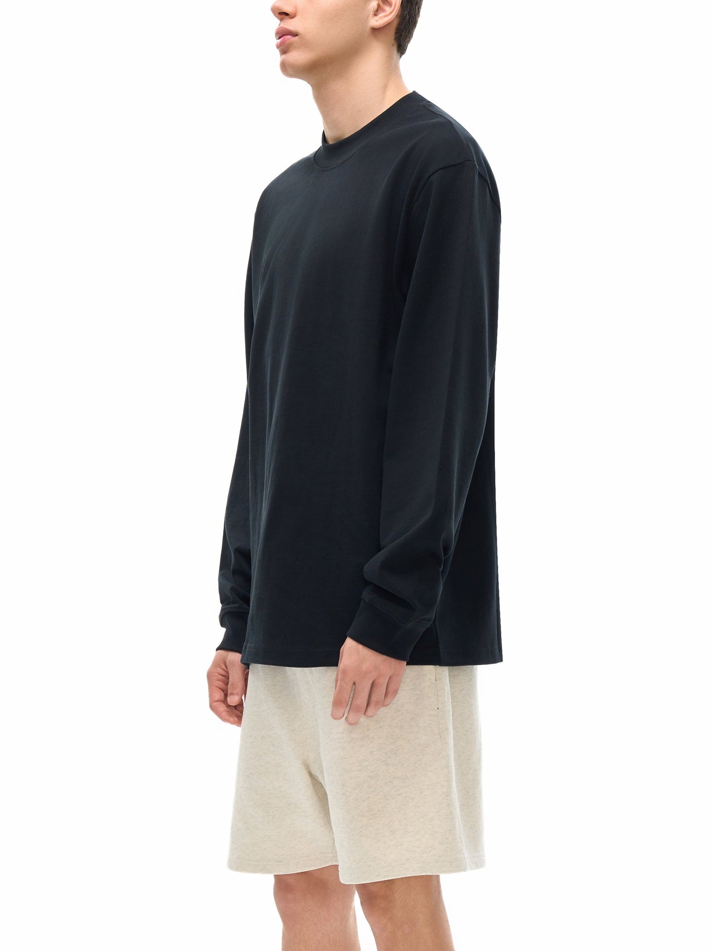 Essential Non-Shrink Mock Neck Sweatshirt — Ready for Departure at SFO Airport