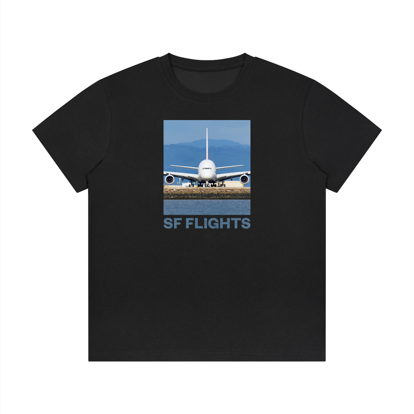 Quick Dry Regular Fit Tee — SF Flights A380 Superjumbo Print