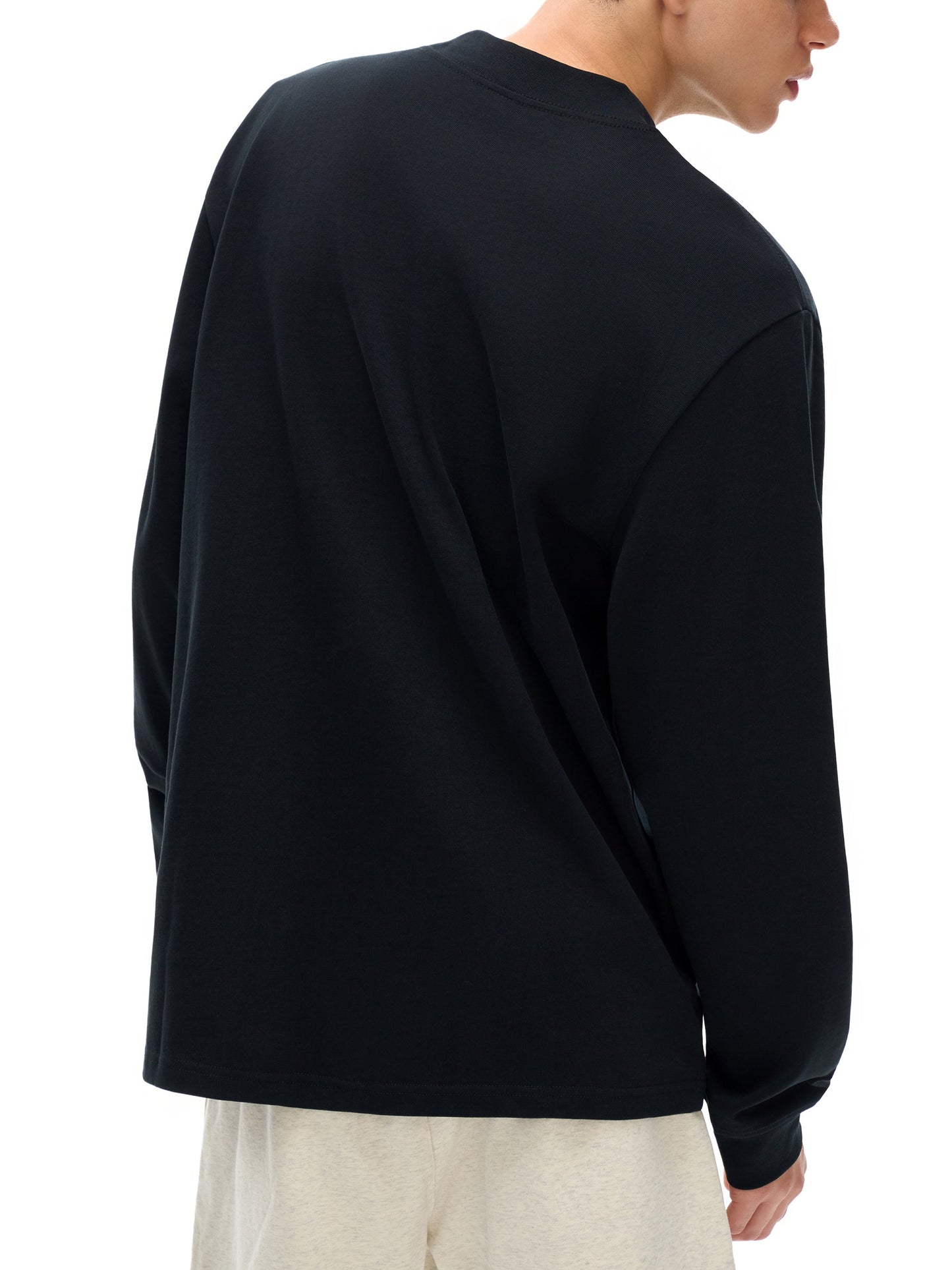 Essential Non-Shrink Mock Neck Sweatshirt — Ready for Departure at SFO Airport