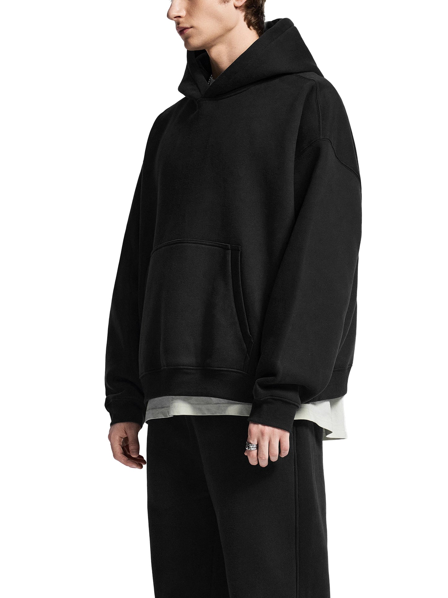 SF Flights A350 SFO Airport Oversized Boxy Fleece Hoodie