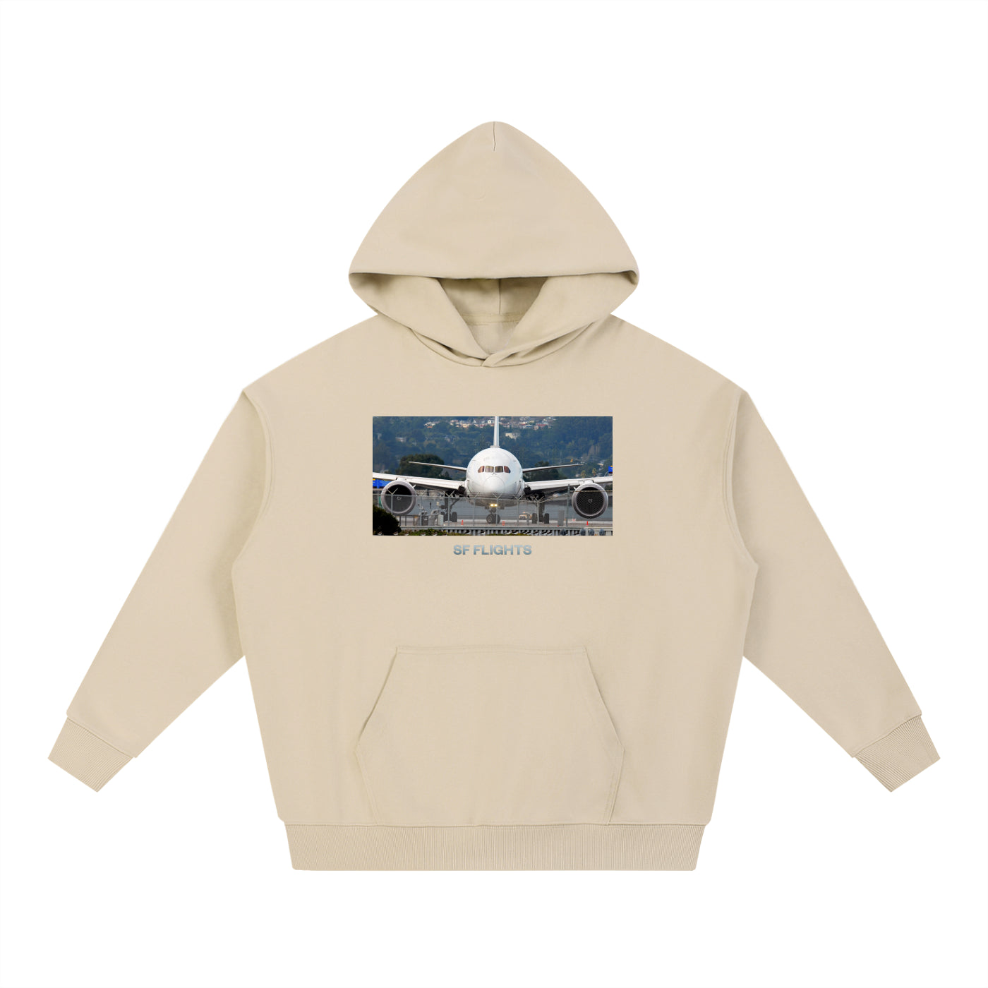 Essential Heavyweight Hoodie — B787 Close-Up at San Francisco Airport