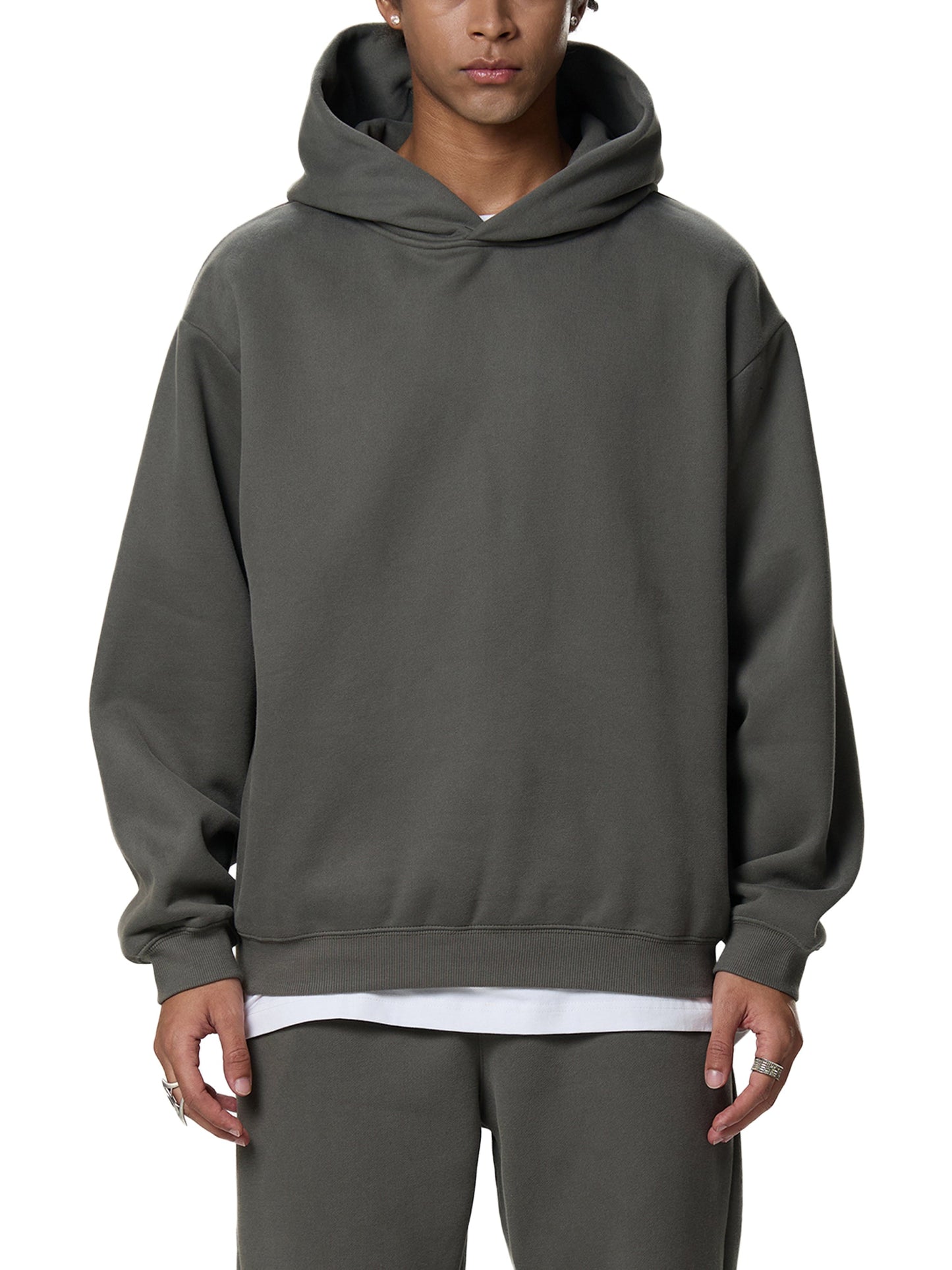 Fleeced Boxy Hoodie — SF Flights Logo Edition