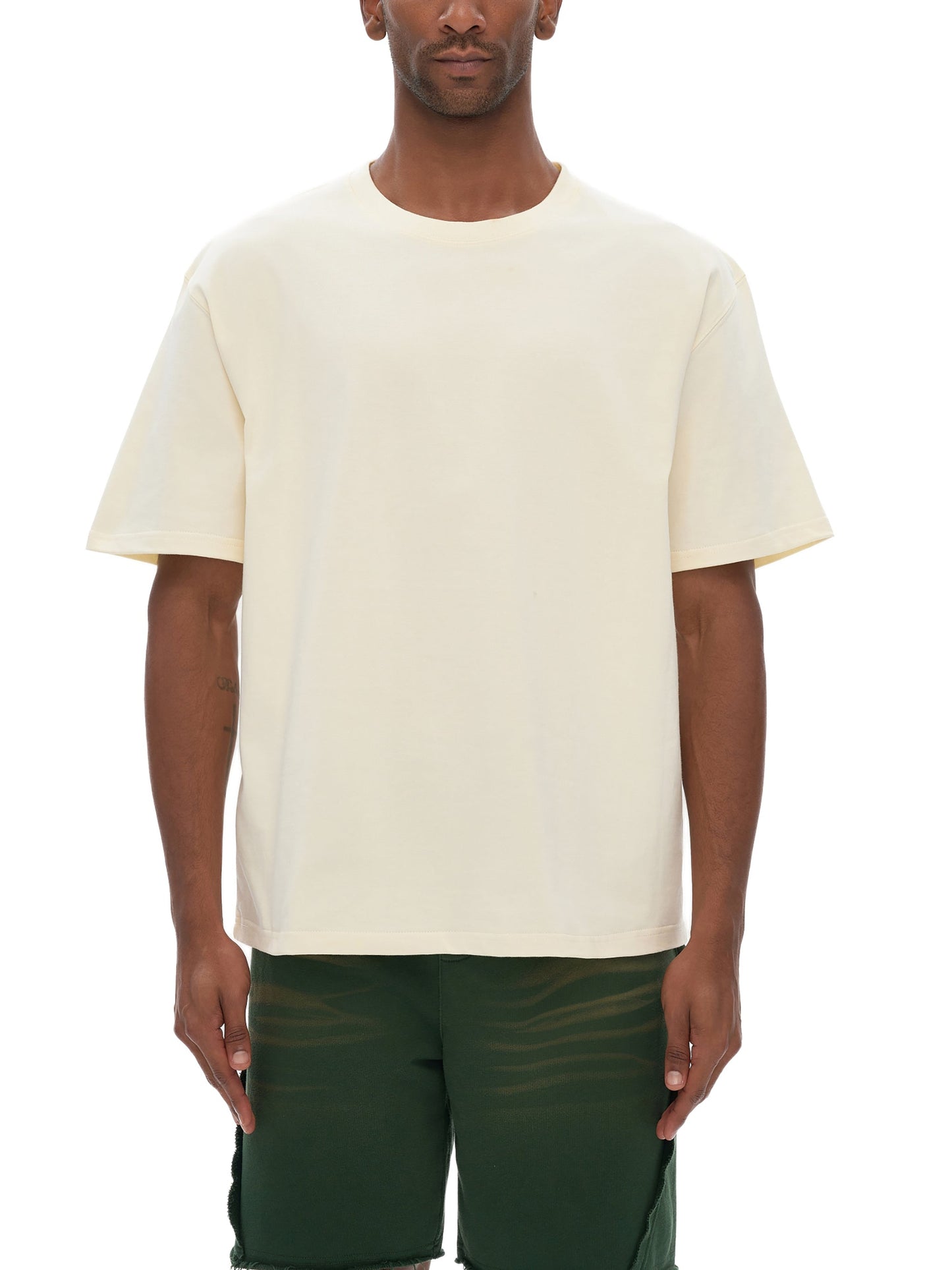 Heavyweight Drop Shoulder Cotton T-Shirt — A350 Taxiing at SFO