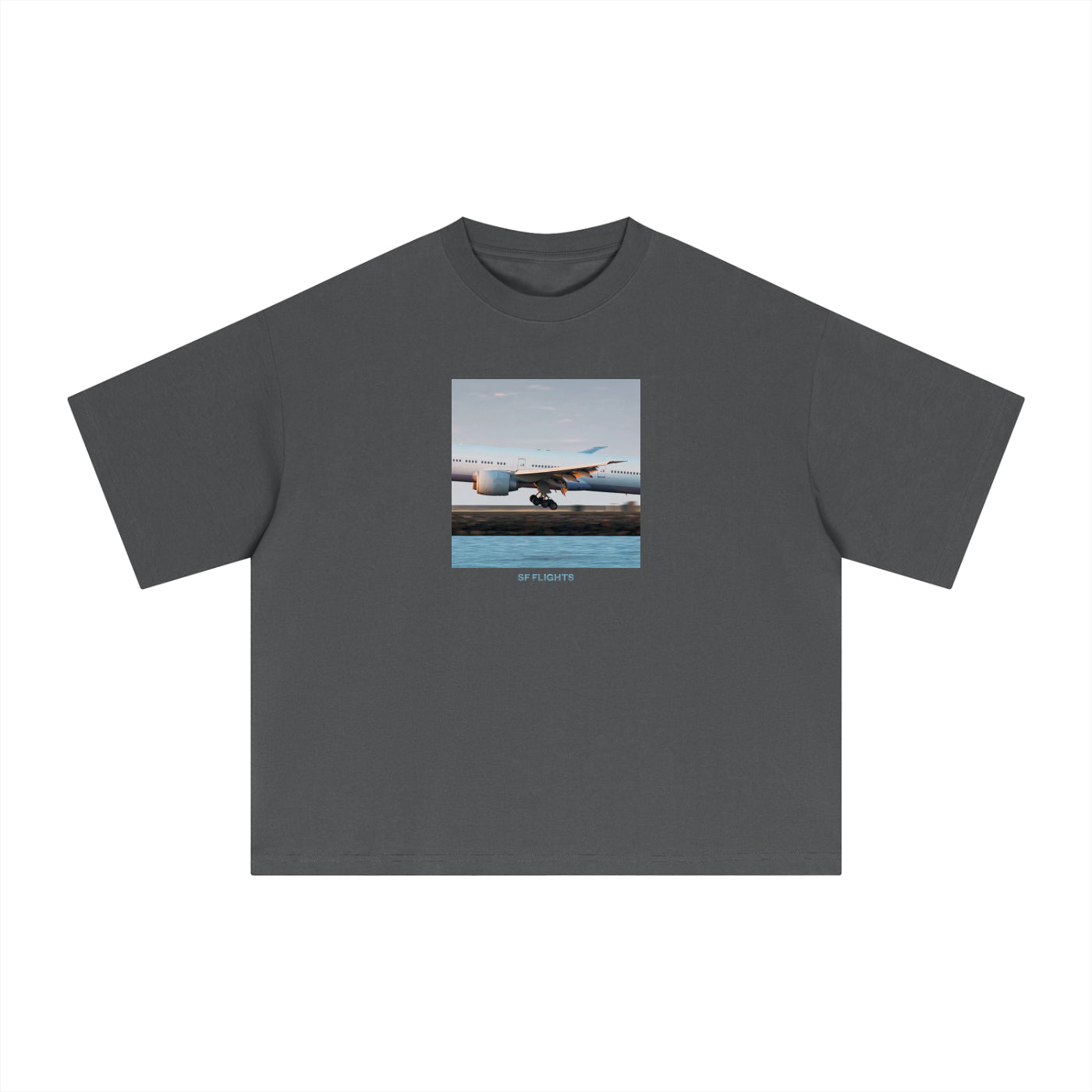 Essential Sorona Boxy T-Shirt — SFO Heavy 777 Approach