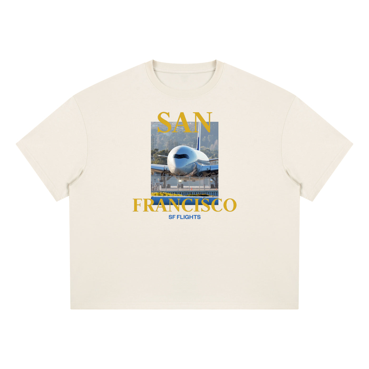 Unisex Boxy Coolmax T-Shirt — Taxiing for Departure at SFO