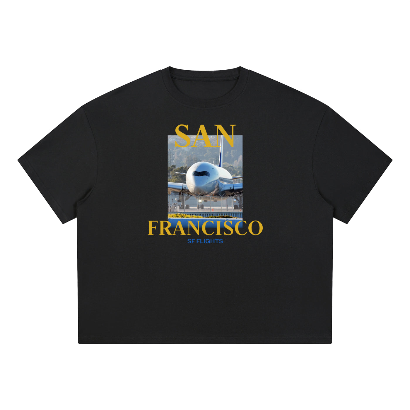 Unisex Boxy Coolmax T-Shirt — Taxiing for Departure at SFO