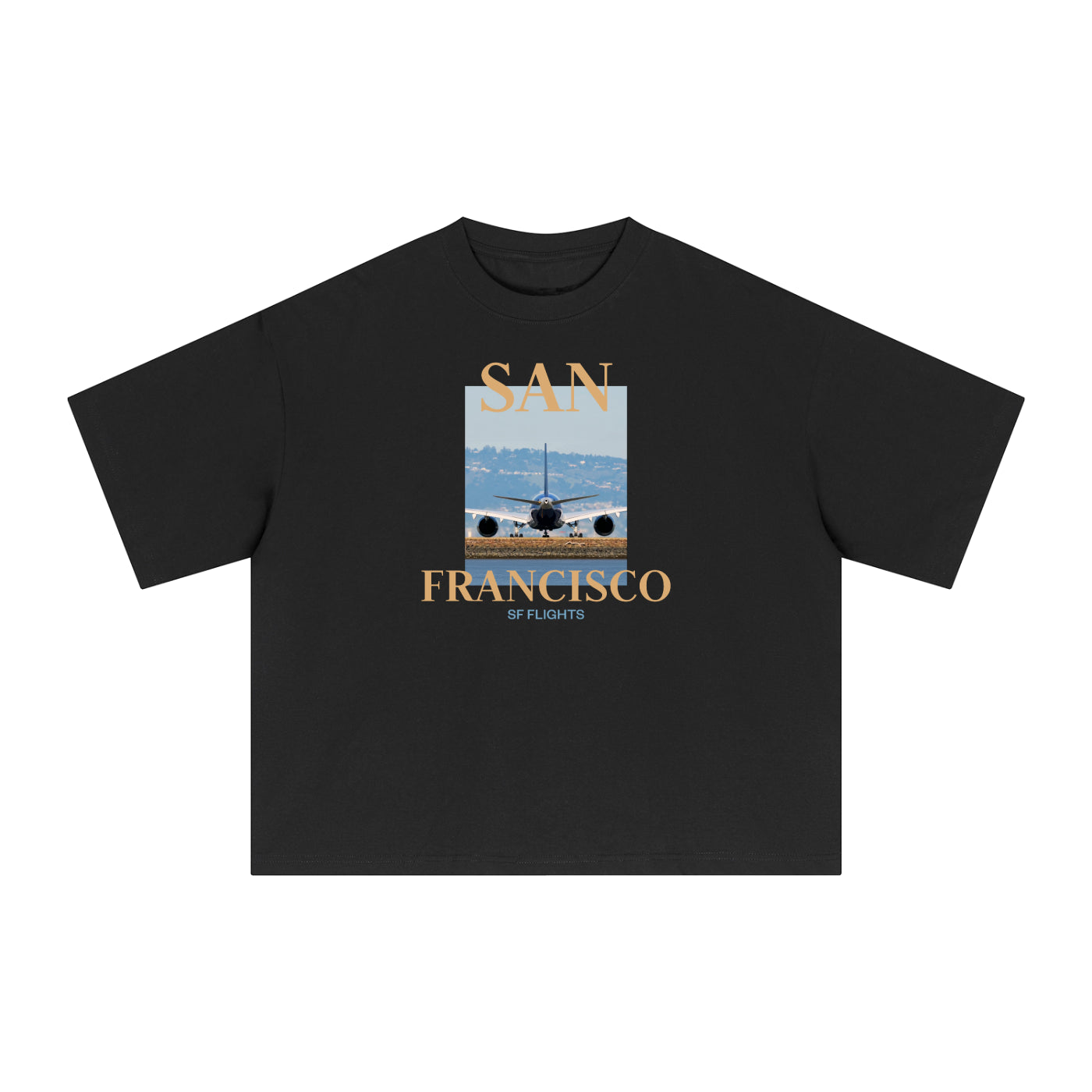 Essential Sorona Boxy T-Shirt — Widebody A350 at SFO