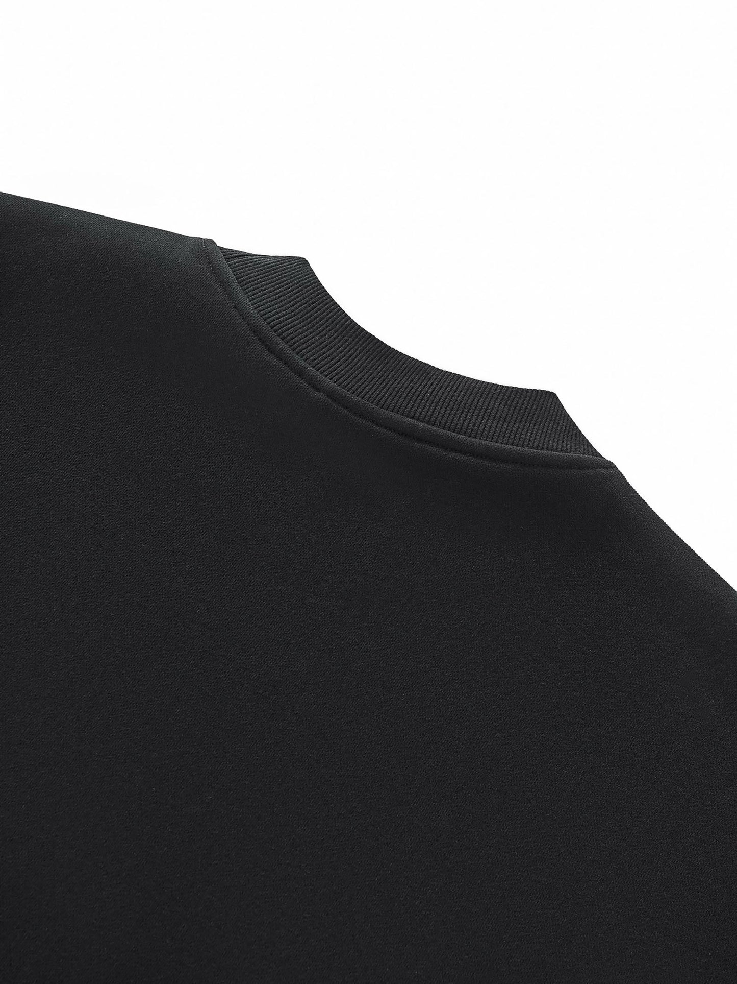 Fleece Side Slit Crewneck Sweatshirt  — Superjumbo A380 at San Francisco Airport