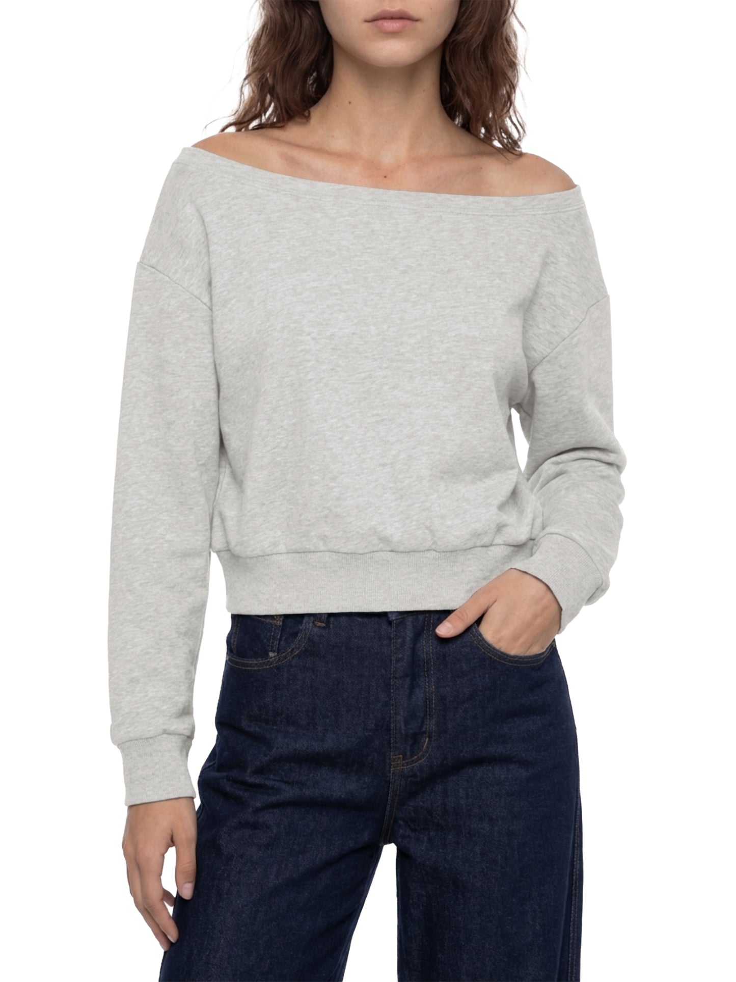 Women’s Off-Shoulder Sweatshirt — SFO Reverse Ops Landing